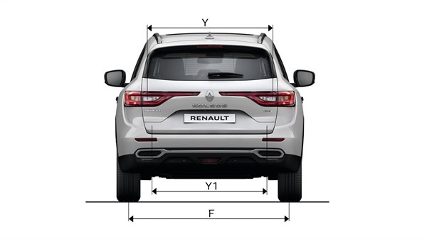 Renault Koleos back view with dimensions