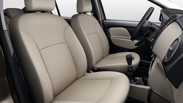 Beige upholstery with leather like edges